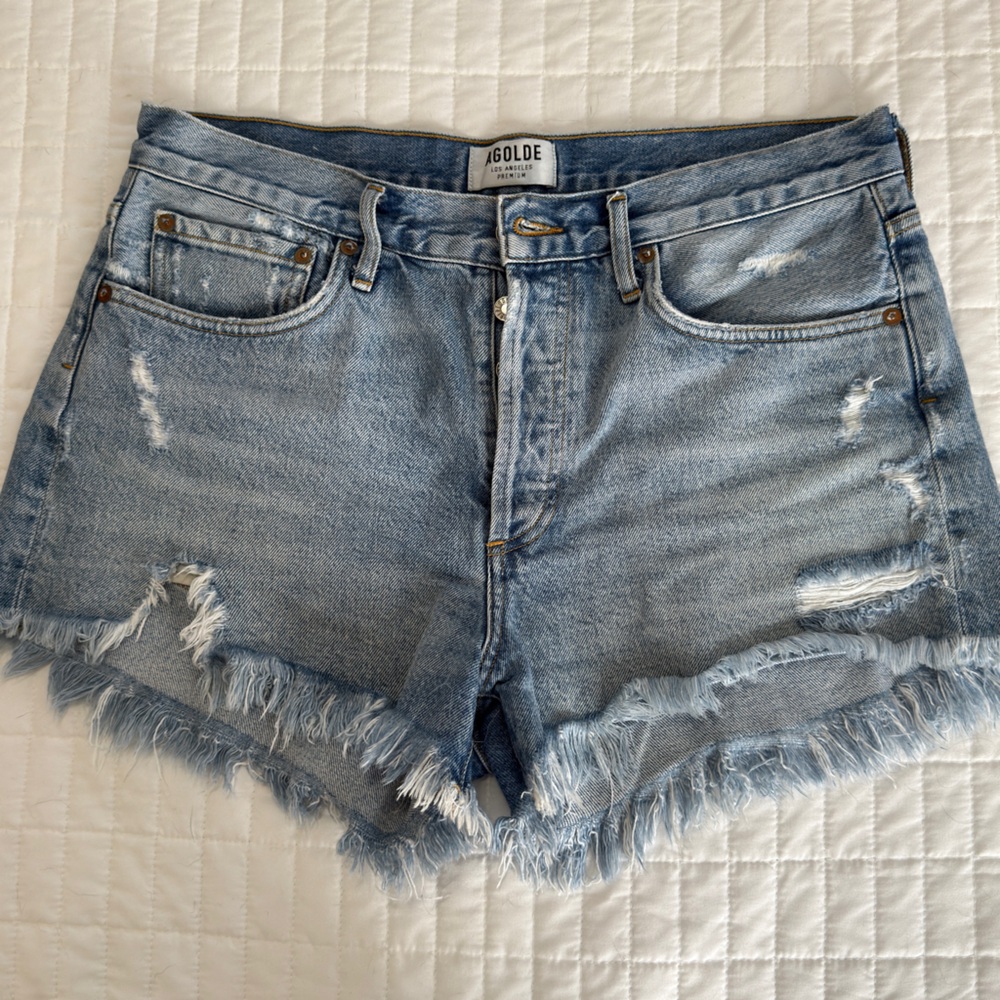 Agolde Parker Distressed Denim Shorts